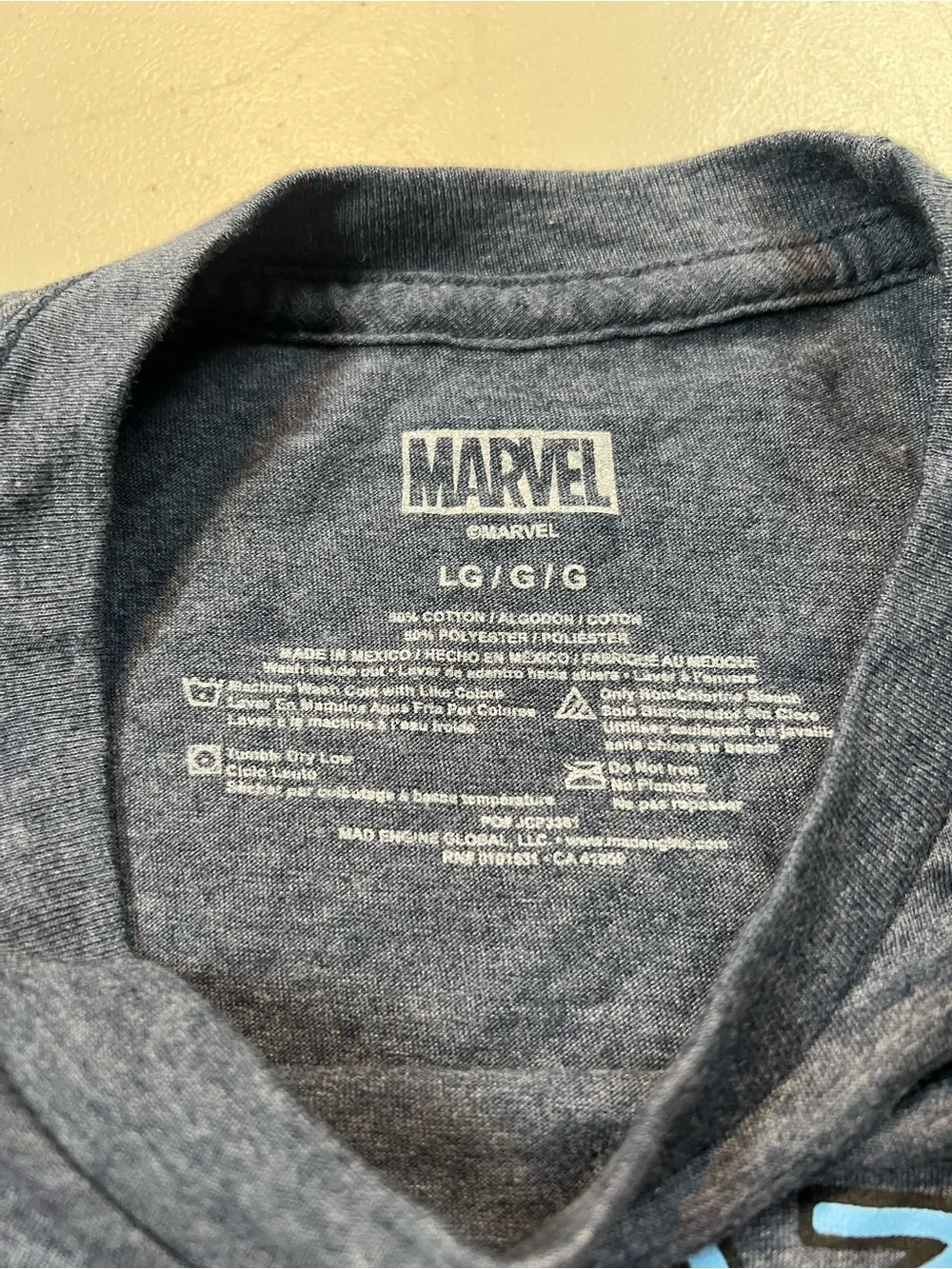 Marvel The Amazing Spider-Man Graphic T-Shirt Men’s Large Blue Gray Comic Tee